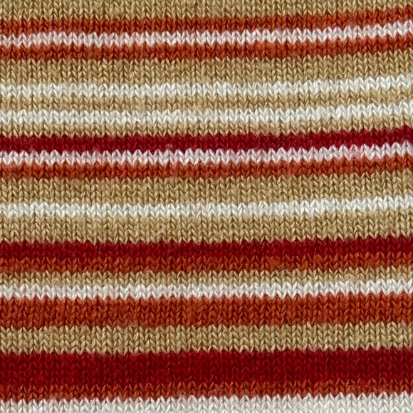 vintage 70s style chevron stripe orange brown tshirt - Picture 7 of 8